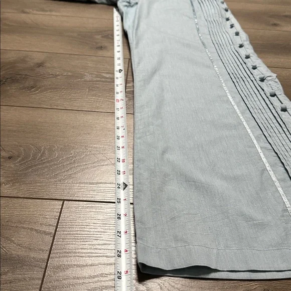 Free People × Nigel Preston Wide Flare Trousers High Rise Light Blue Size XS - Picture 13 of 15